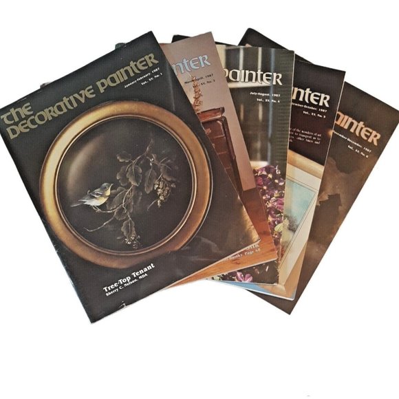 5 Decorative Painter Magazines 1987 National Tole Society - Picture 1 of 12